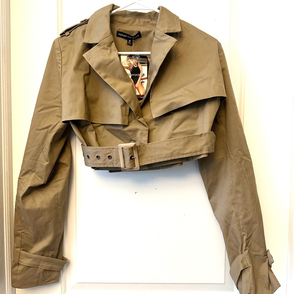 NWT - Naked Wardrobe Copped Trench Jacket